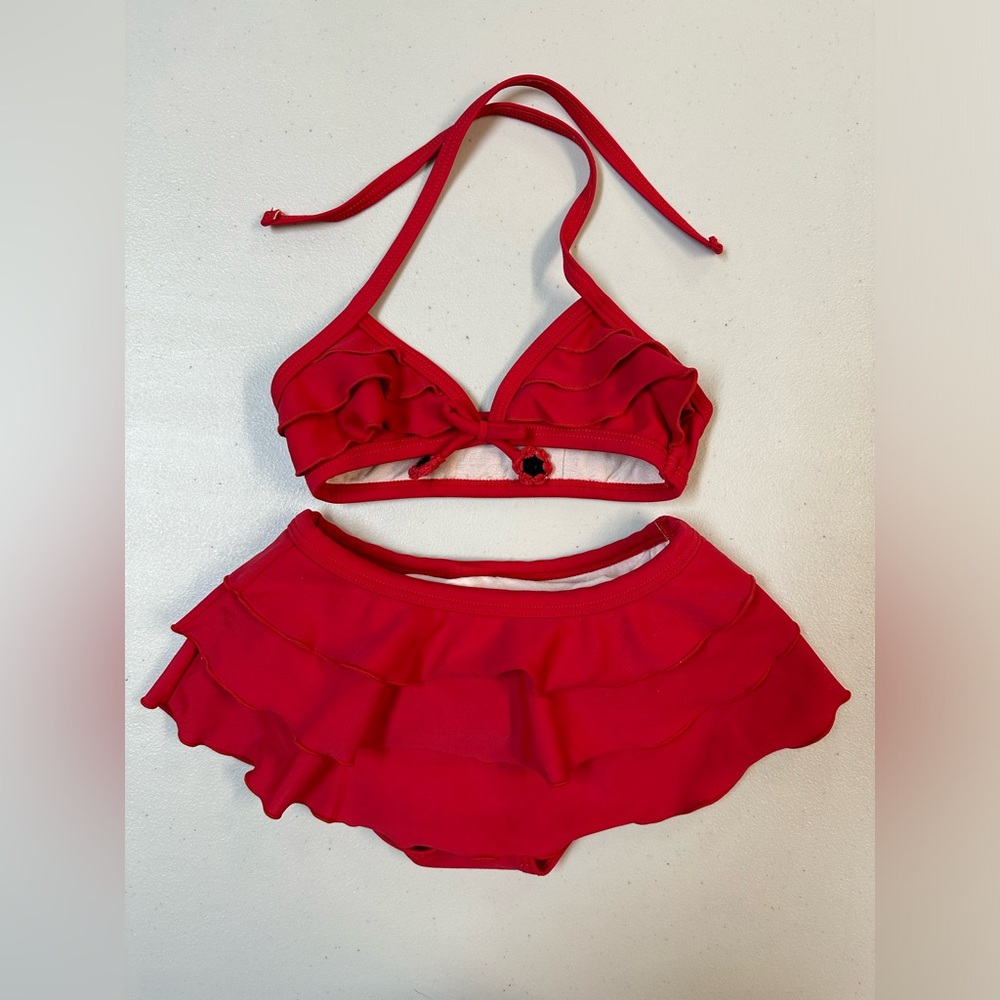 Janie and Jack Two Piece Red Swimsuit